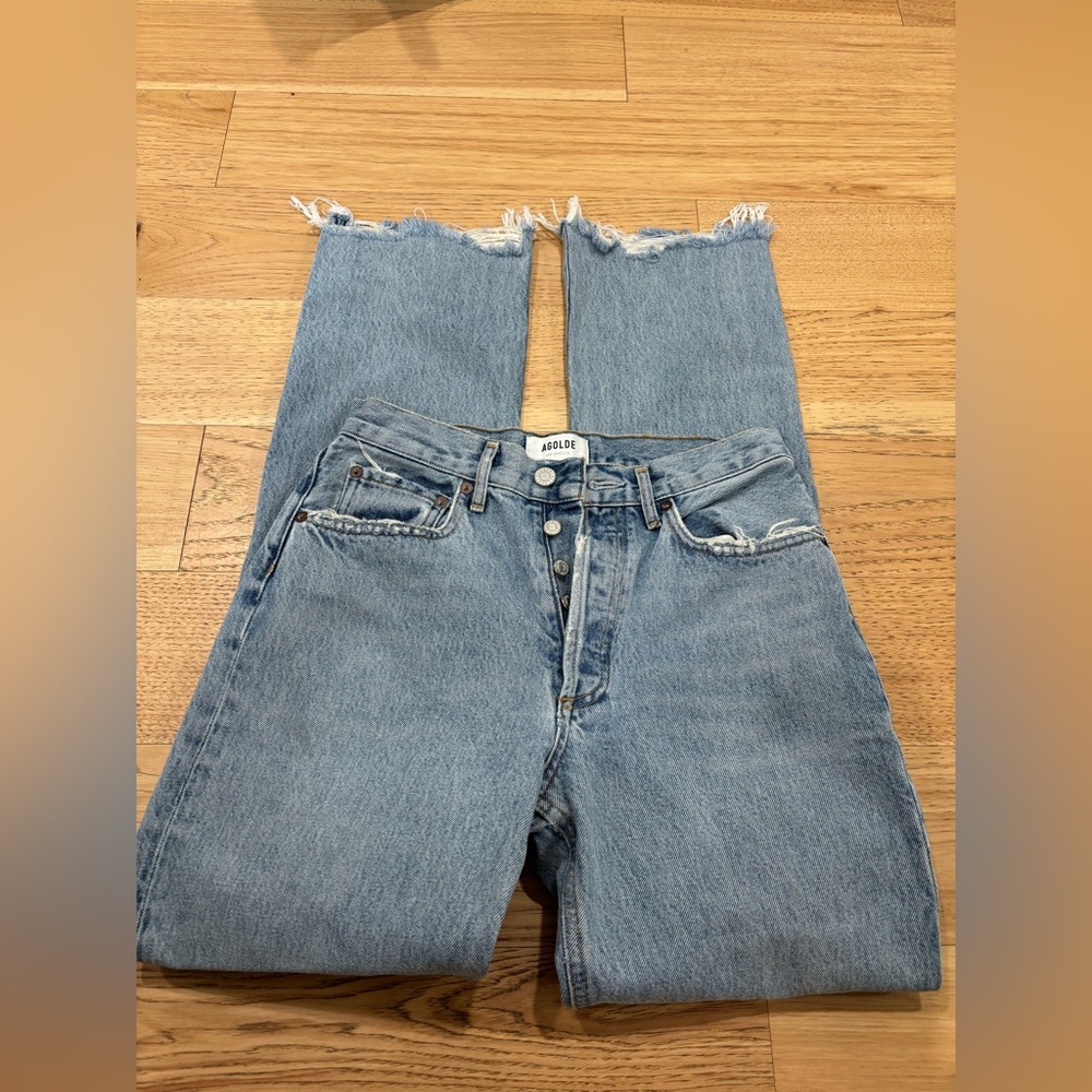 AGOLDE High Rise Button Up Jeans